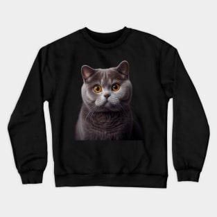 British Shorthair Cat - A Sweet Gift Idea For All Cat Lovers And Cat Moms Crewneck Sweatshirt